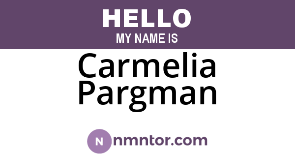 Carmelia Pargman