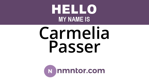 Carmelia Passer