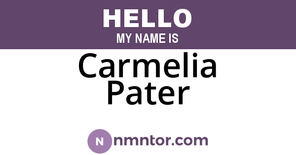Carmelia Pater