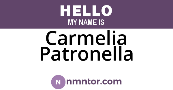 Carmelia Patronella