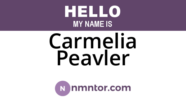 Carmelia Peavler