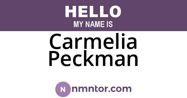 Carmelia Peckman