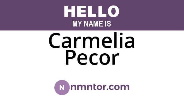 Carmelia Pecor