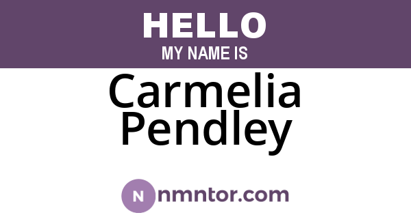 Carmelia Pendley