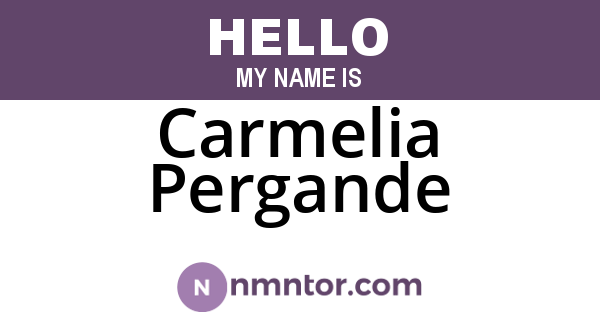 Carmelia Pergande