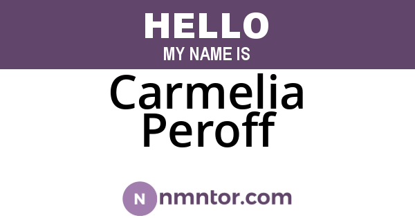 Carmelia Peroff