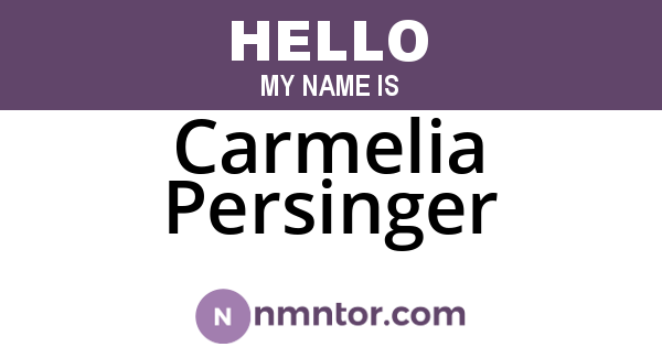Carmelia Persinger