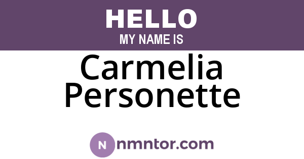 Carmelia Personette