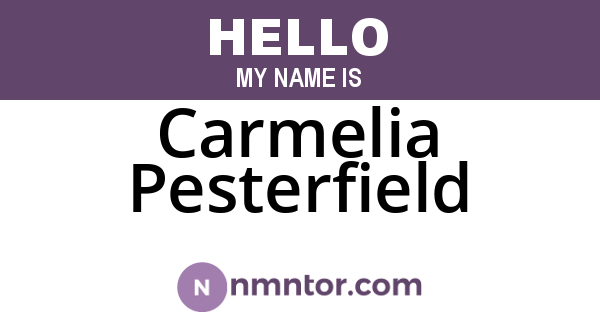 Carmelia Pesterfield
