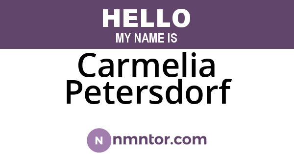 Carmelia Petersdorf
