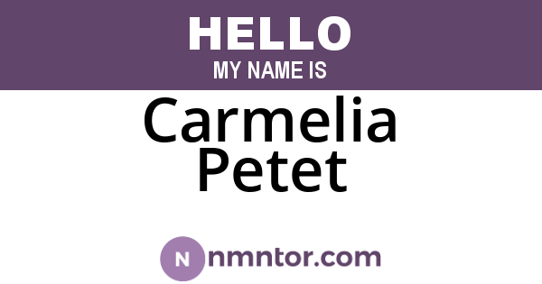 Carmelia Petet