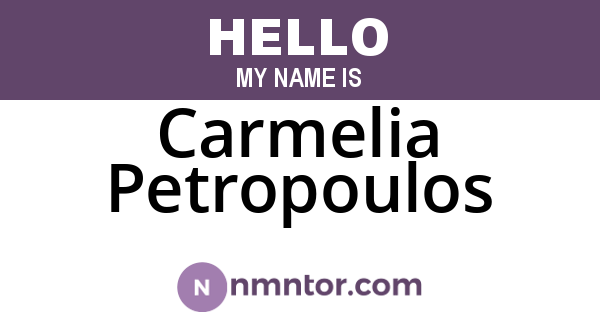 Carmelia Petropoulos