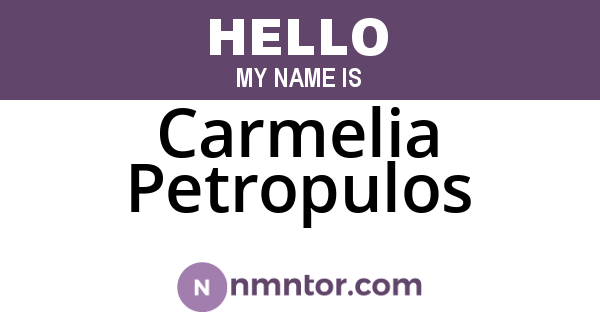 Carmelia Petropulos