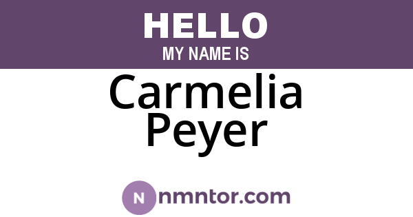 Carmelia Peyer