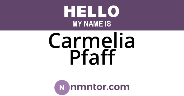 Carmelia Pfaff