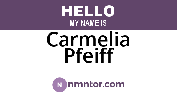 Carmelia Pfeiff