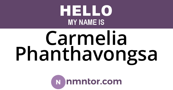 Carmelia Phanthavongsa