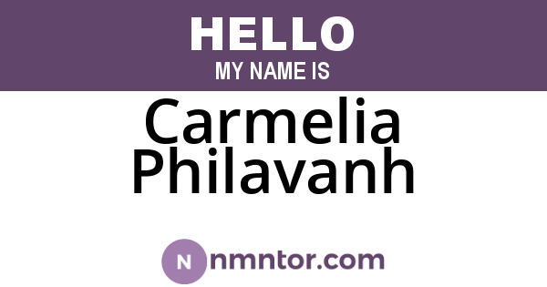 Carmelia Philavanh