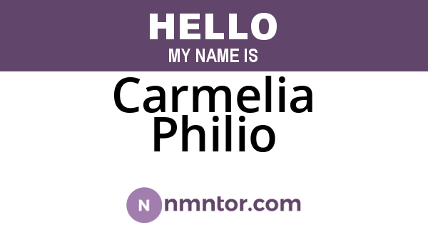 Carmelia Philio