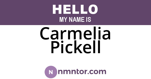 Carmelia Pickell