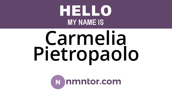 Carmelia Pietropaolo