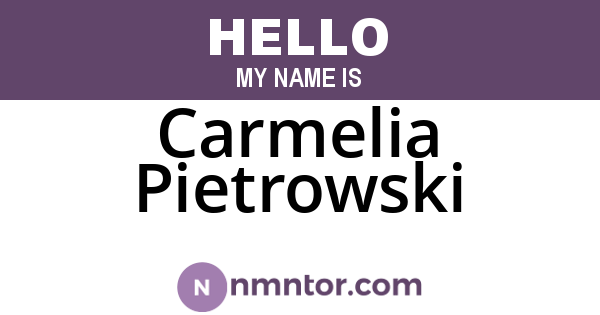 Carmelia Pietrowski