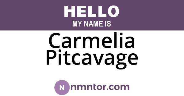 Carmelia Pitcavage