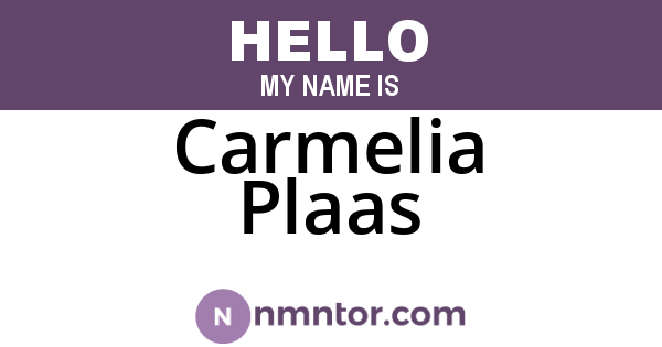 Carmelia Plaas