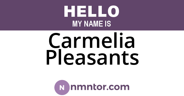Carmelia Pleasants
