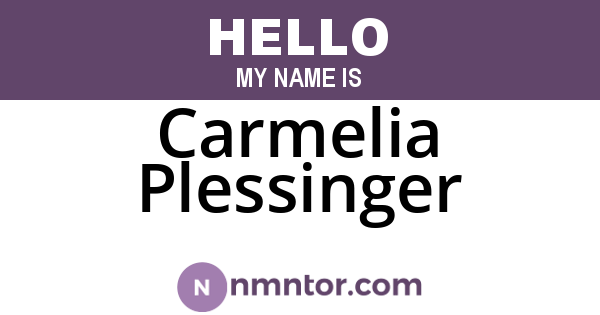 Carmelia Plessinger