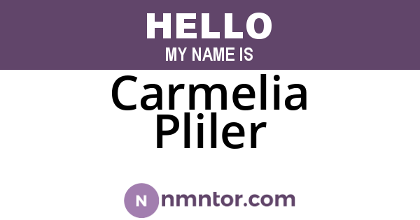 Carmelia Pliler