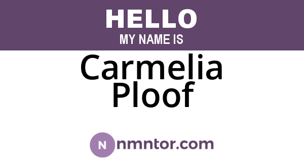 Carmelia Ploof