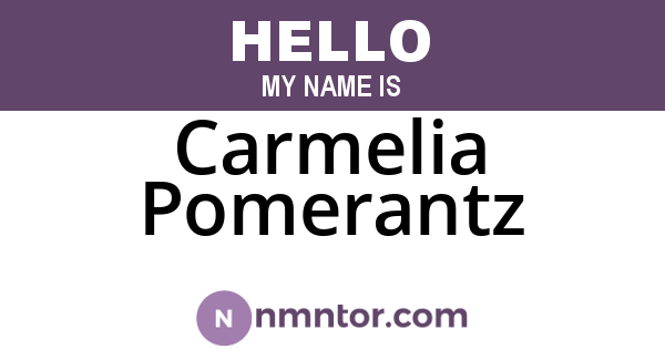 Carmelia Pomerantz