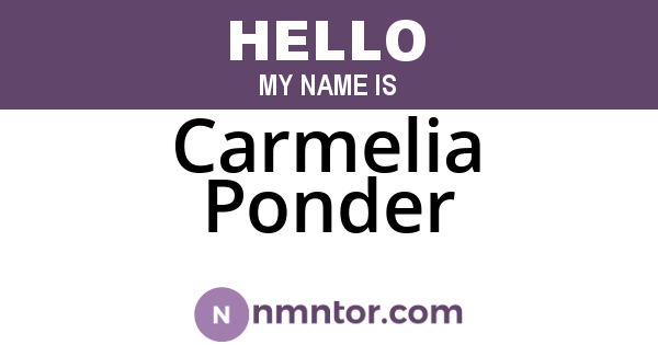 Carmelia Ponder