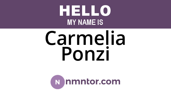Carmelia Ponzi
