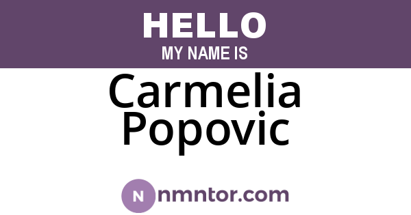 Carmelia Popovic