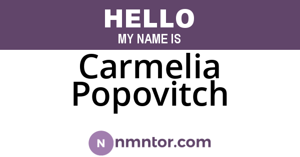 Carmelia Popovitch