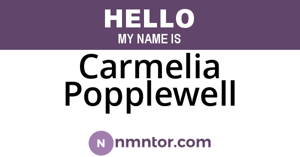 Carmelia Popplewell