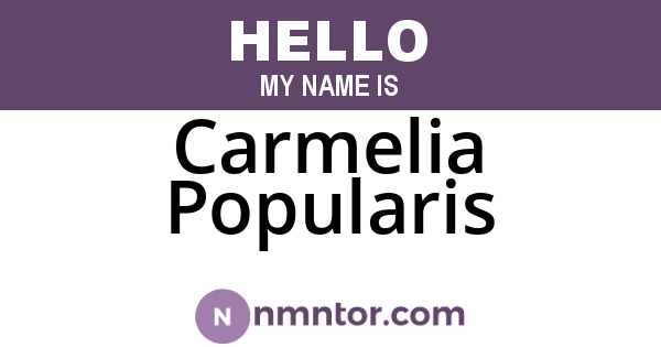Carmelia Popularis