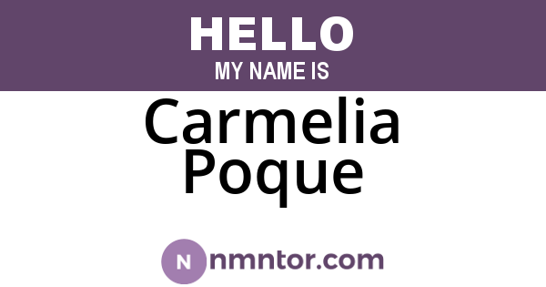 Carmelia Poque