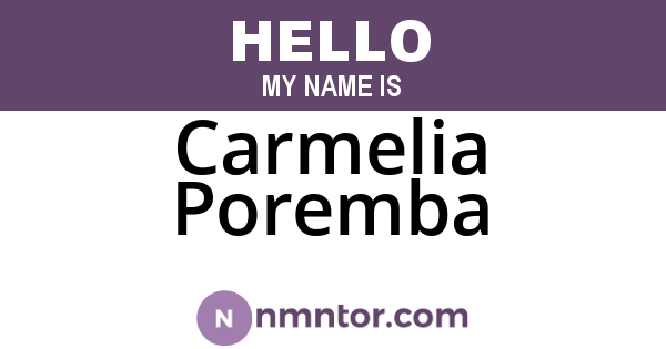 Carmelia Poremba