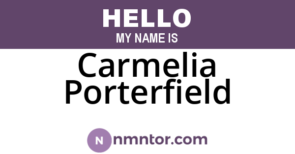 Carmelia Porterfield