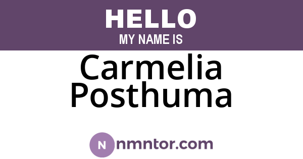 Carmelia Posthuma