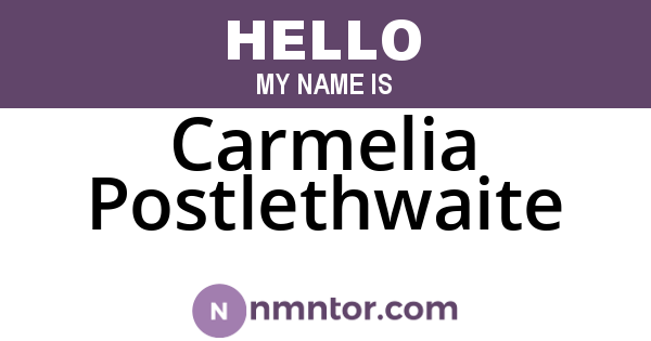 Carmelia Postlethwaite