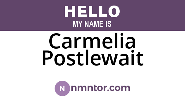 Carmelia Postlewait