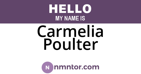 Carmelia Poulter