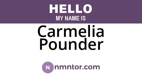Carmelia Pounder