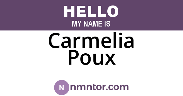 Carmelia Poux