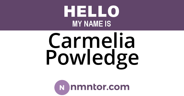 Carmelia Powledge