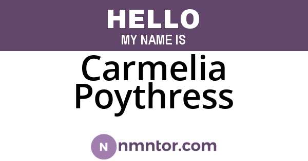 Carmelia Poythress